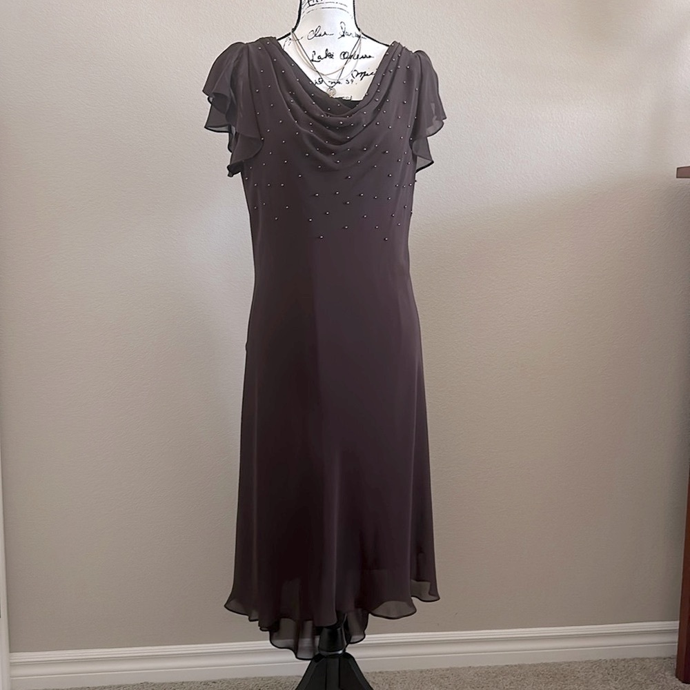 ✨Host Pick✨Camille La Vie | Beaded Tiered Chiffon High Low Dress